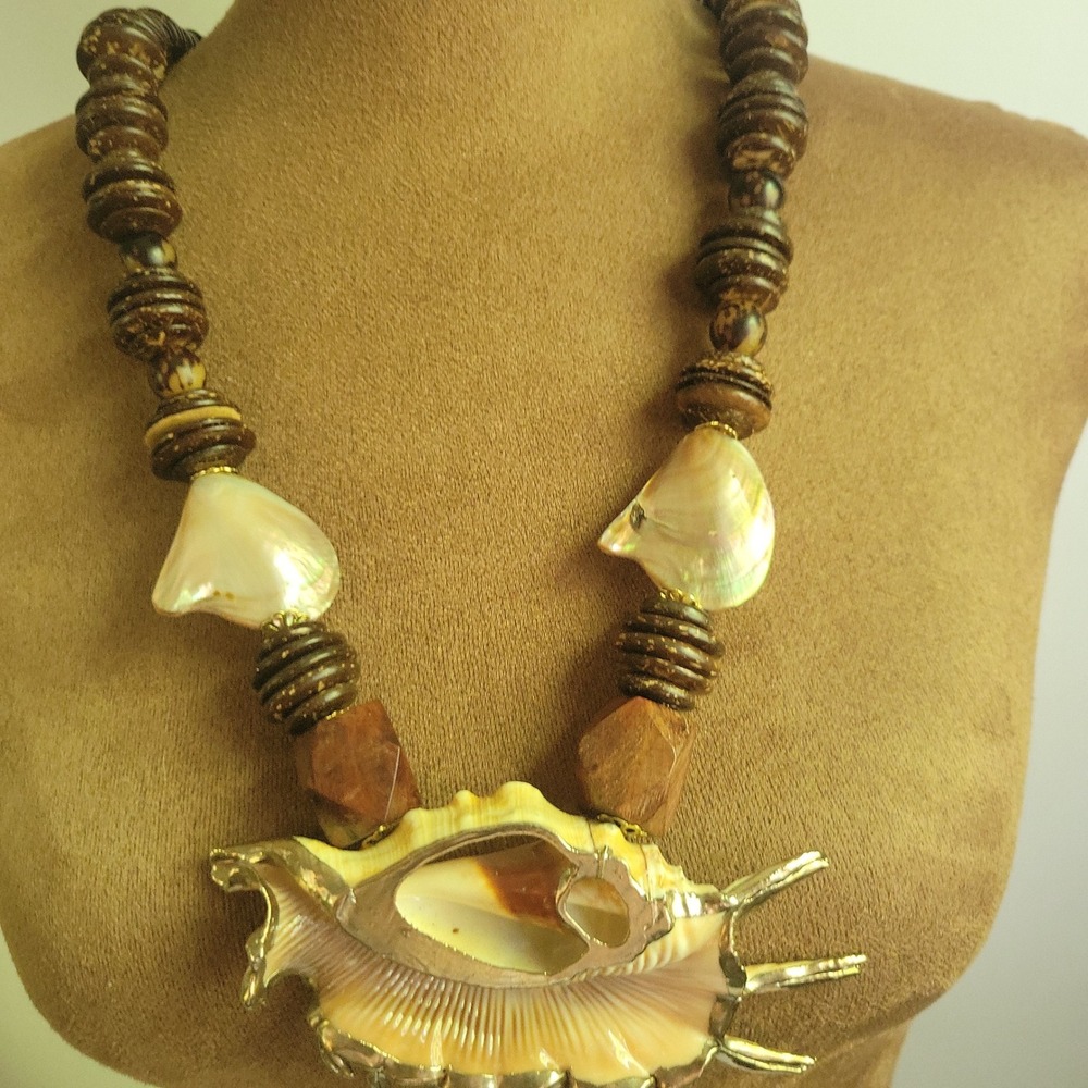Vintage Charchorda Spider Conch Shell 26 Inch Coastal